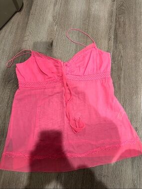 Elie Tahari Coral Pink Camisole with Spaghetti Straps